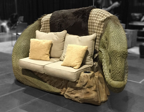 Illustration for article titled Nothing Is More Romantic Than Snuggling on a Star Wars Dewback Sofa